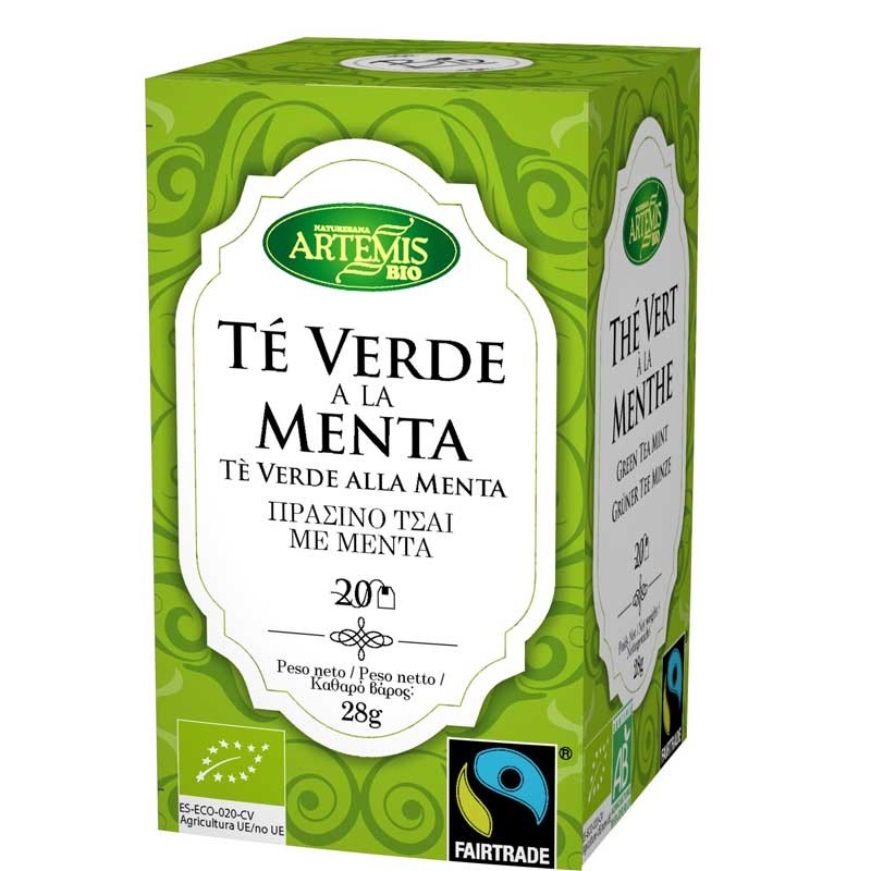 Infusión de té verde con menta Bio Artemis