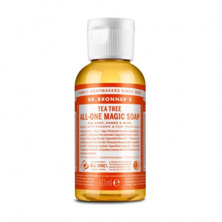 Jabón liquido árbol del té bio formato viaje Dr. Bronner's