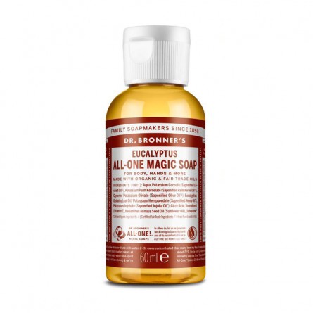 Jabon liquido eucalipto bio Dr. Bronner's formato viaje