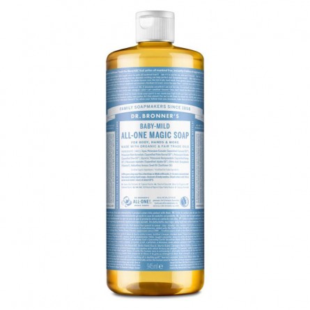 Jabon liquido neutro bebe/niño bio formato familiar Dr.Bronner's