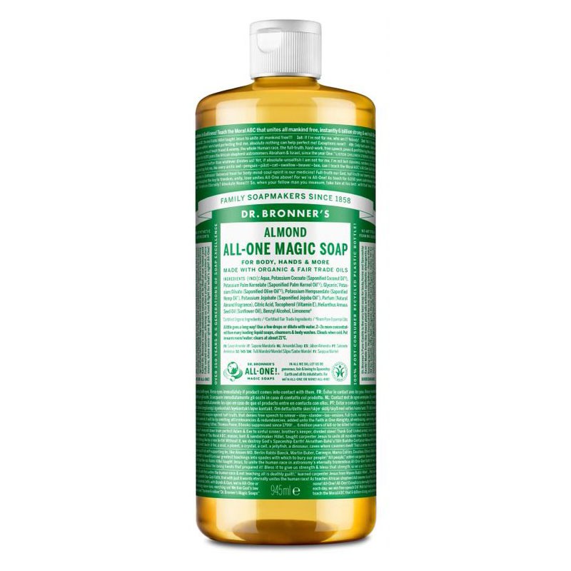 Jabón liquido almendras 945ml Dr.Bronner's Formato familiar