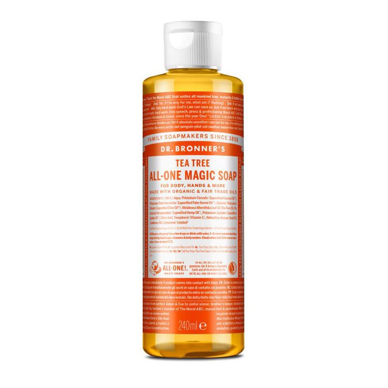 Jabón liquido árbol del té bio 240ml Dr. Bronner's