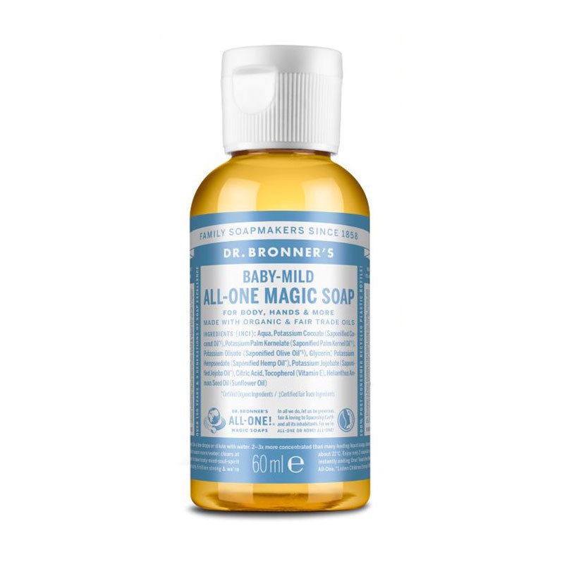 Jabón liquido neutro bebe/niño formato viaje Dr. Bronner's