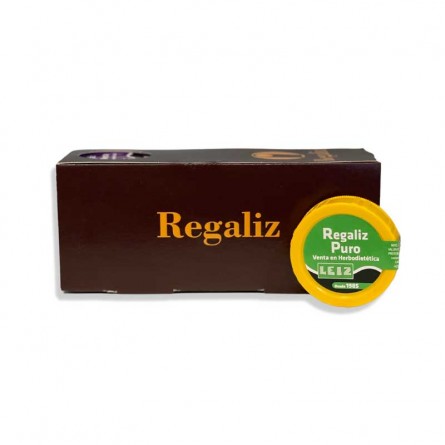 Pastillas de regaliz puro natural 24x10g Leiz