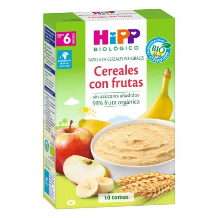Papilla de cereales integrales con frutas ecológicas +6M Hipp