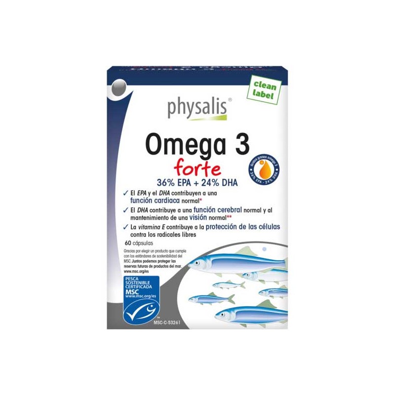 Omega 3 forte EPA + DHA 60 perlas Physalis