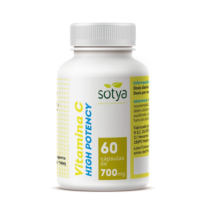 Vitamina C High potency 700mg 60 capsulas Sotya