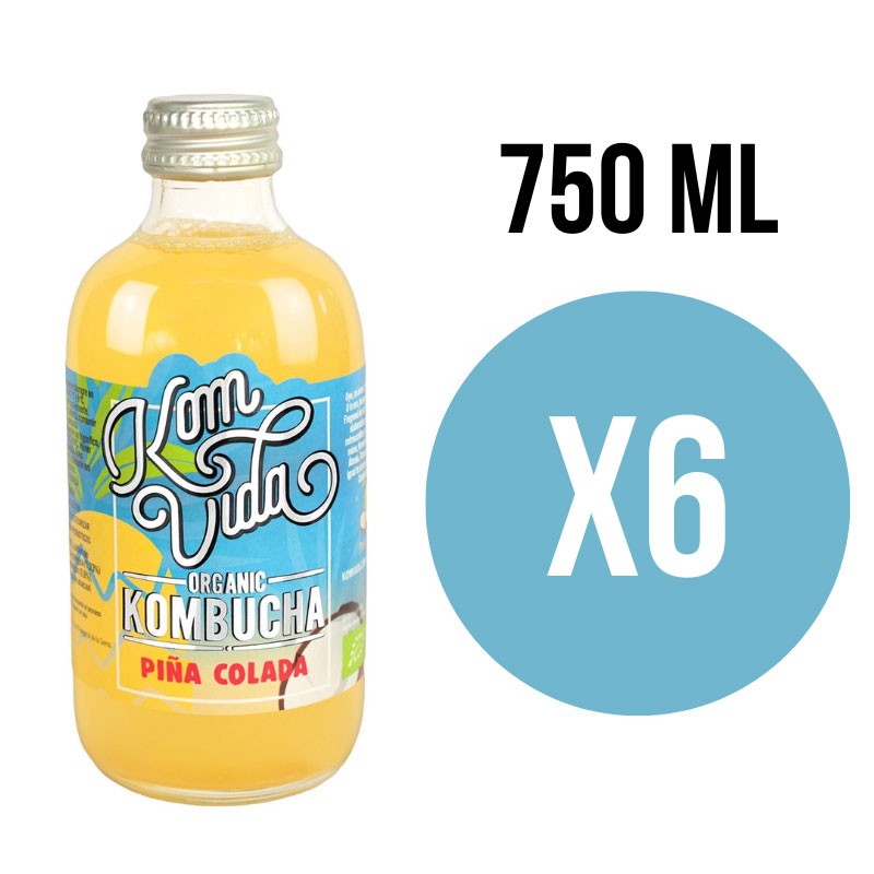 Kombucha Piña Colada Bio 6x750ml Komvida Dietisur