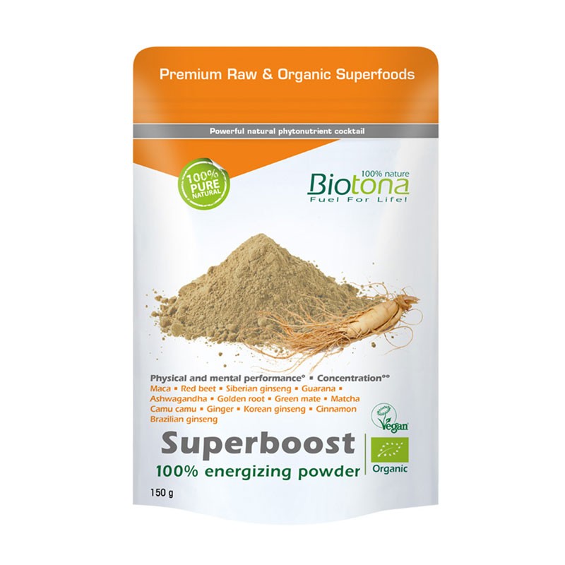 Superboost vegan energizante polvo superfood bio 150g Biotona