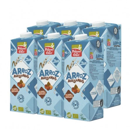 Bebida de arroz con avellanas bio 6x1L La Finestra