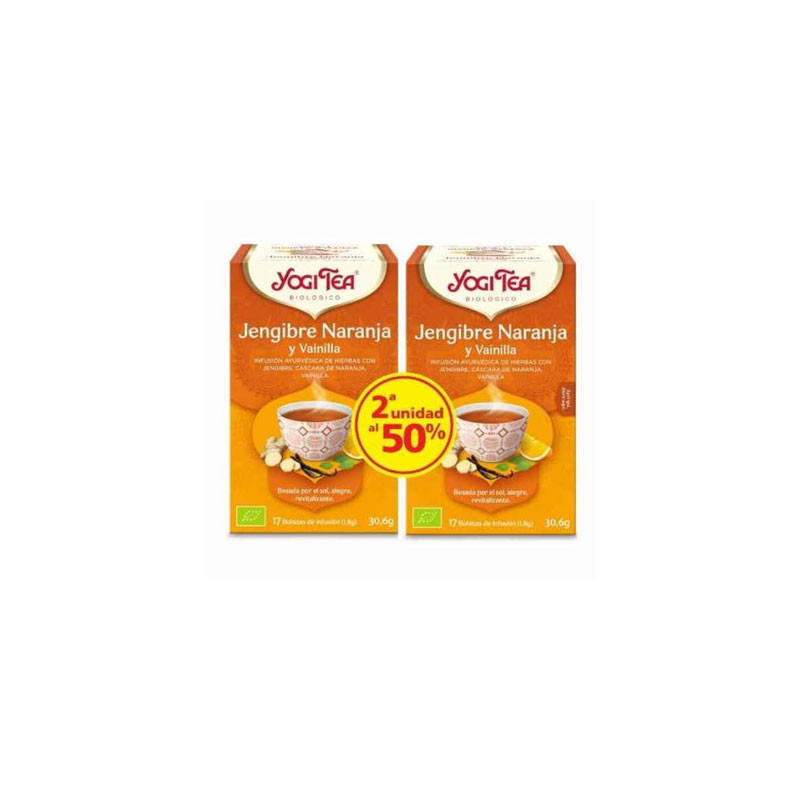 Yogi Tea Jengibre y Naranja 2ª unidad al 50% Bio 17 filtros Yogi Tea Jengibre y Naranja 2ª unidad al 50% Bio 17 filtros