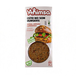 Hamburguesa Seitan Shiitake Pimientos (temp.ambiente) Bio 160g AHIMSA