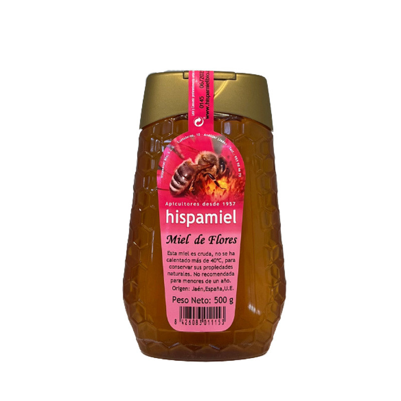 Miel de Flores antigoteo 500g Hispamiel