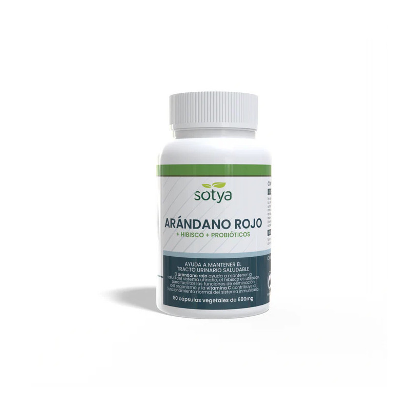 Arandano rojo + Hibisco + Probióticos 690mg 90 capsulas Sotya