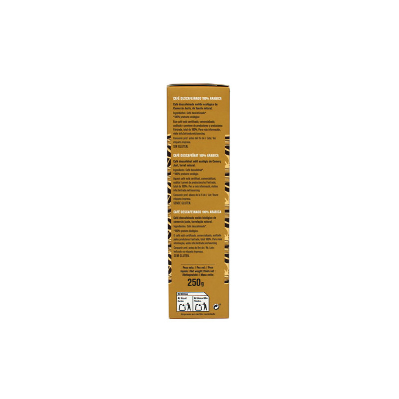 Cafe descafeinado molido bio 250 g Alternativa 3 4