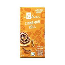 Chocolate vegano con canela y trozos de barquillo Bio 80g Ichoc