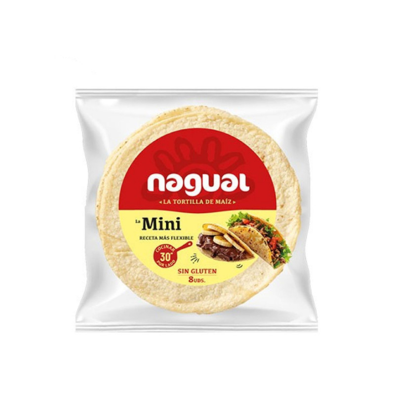 Tortilla de maiz especial Mini Tacos sin gluten 110g Nagual