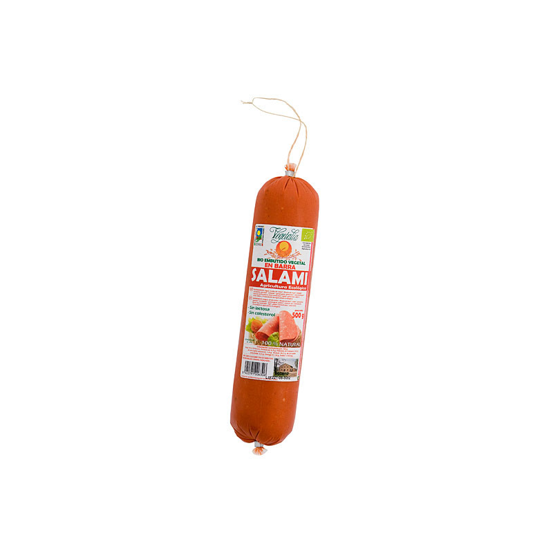 Salami embutido vegetariano barra bio 500g Vegetalia