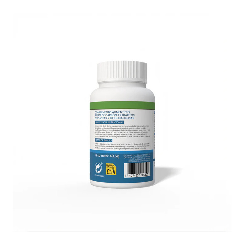Carbon activo con probioticos 550mg 90 capsulas Sotya 3