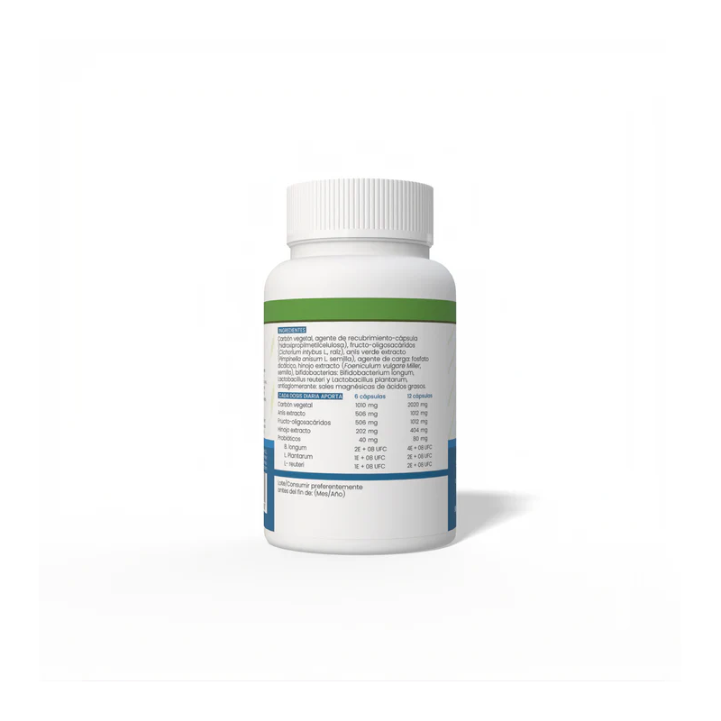Carbon activo con probioticos 550mg 90 capsulas Sotya 2