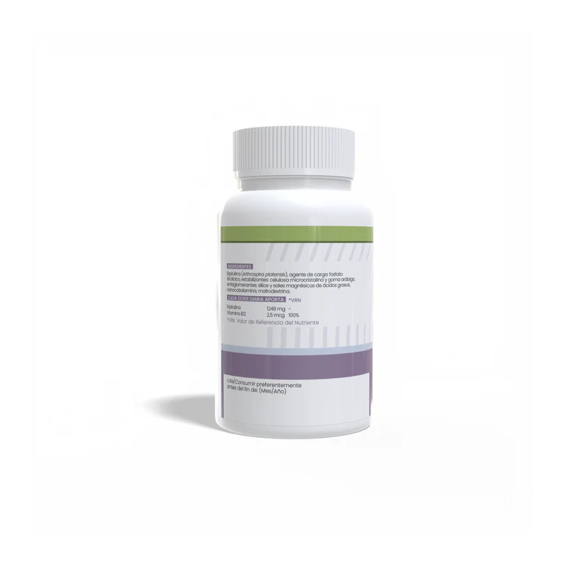 Espirulina + Vit B12 400mg 100 comprimidos Sotya 2