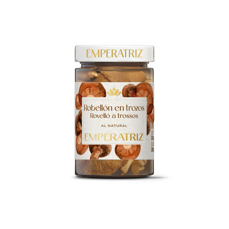 Rovellon en trozos al natural  bio 370ml Emperatriz