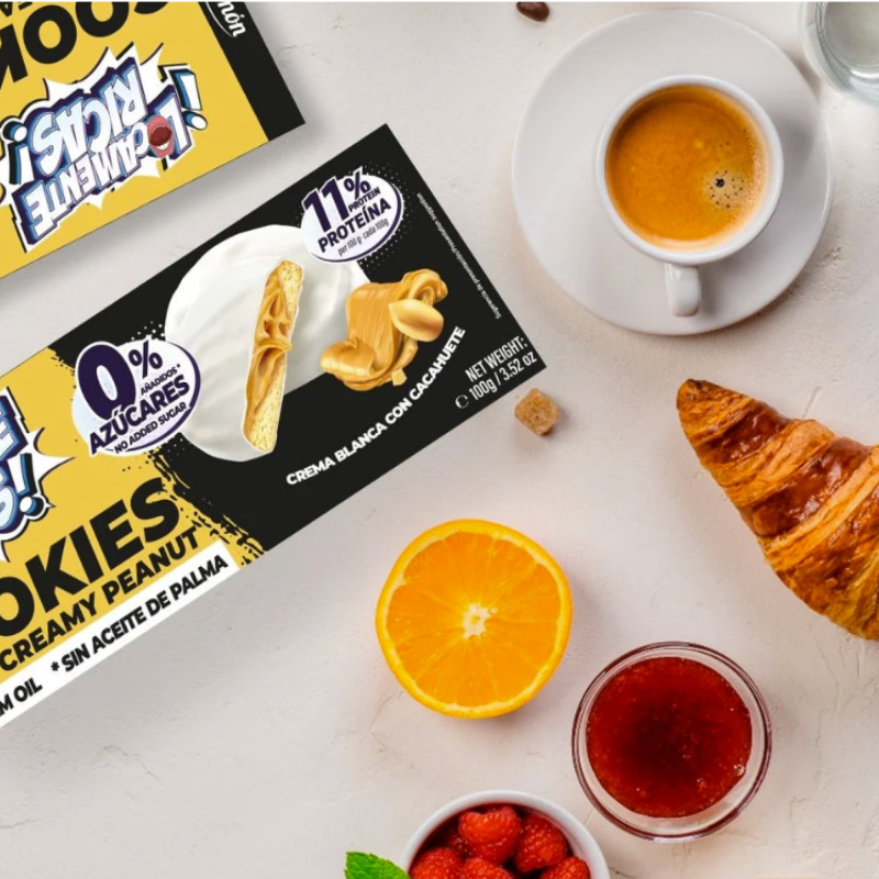 Galletas de Crema Blanca y cacahuete 100g Dumon 2