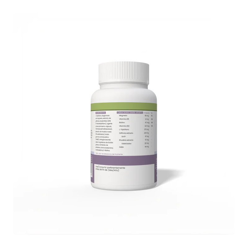 Triptofano 5HTP+B6+Biotina+Magnesio 650mg 60 capsulas Sotya
