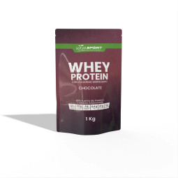 Proteina Whey de suero de leche chocolate Doypack 1 kg Sotya