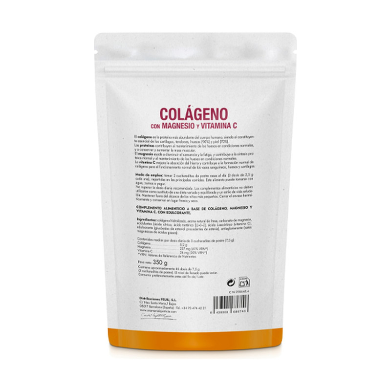 Colageno con magnesio + vitamina C (fresa) 350g Ana maria Lajusticia