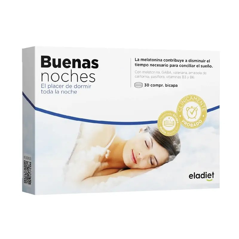 Buenas Noches 1.85mg Melatonina 30 comprimidos Eladiet