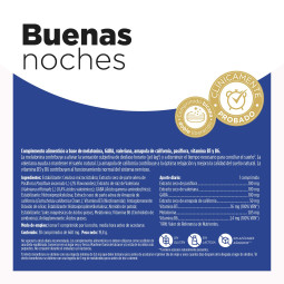 Buenas Noches 1.85mg Melatonina 30 comprimidos Eladiet