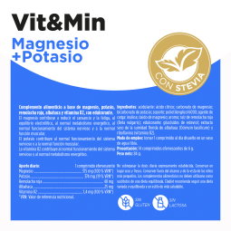 Vit&Min magnesio + potasio 1000 mg 14 comprimidos efervescentes Eladiet