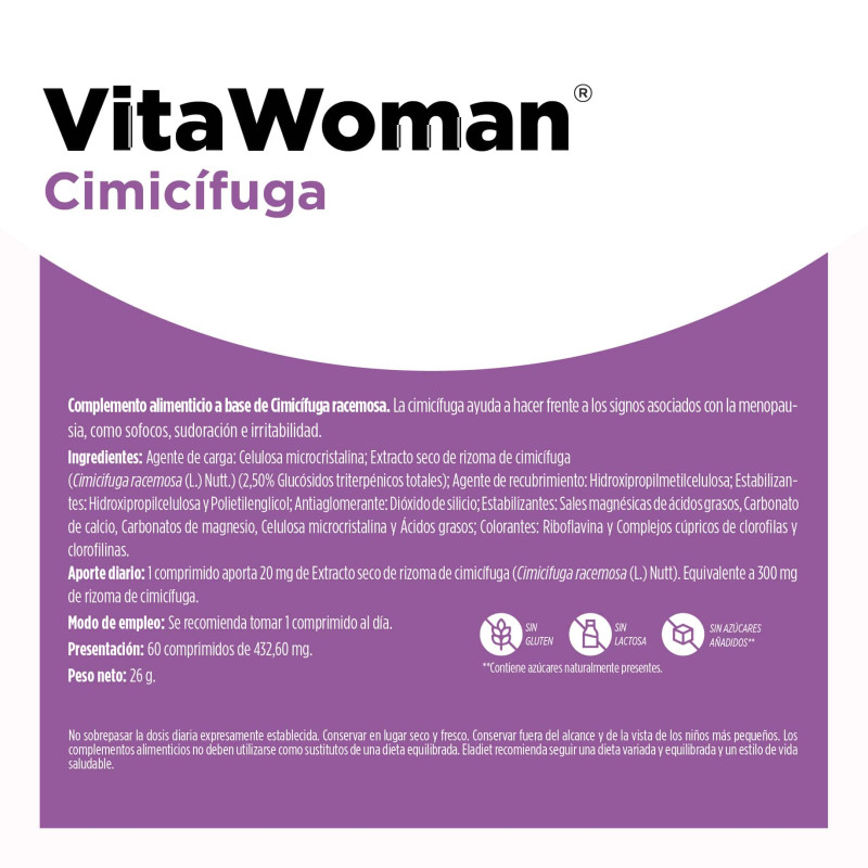 Vitawoman cimicifuga 60 comprimidos Eladiet