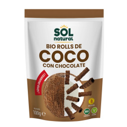 Rolls de Coco y Chocolate crujientes Bio 100g Sol Natural
