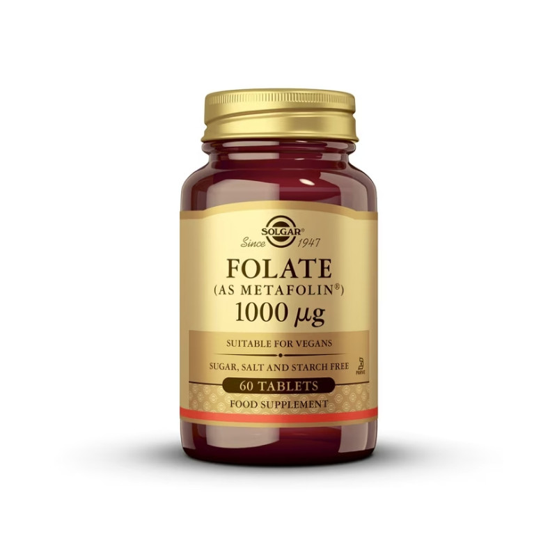 Folato (Metafolin) 1000mcg 60 comprimidos Solgar
