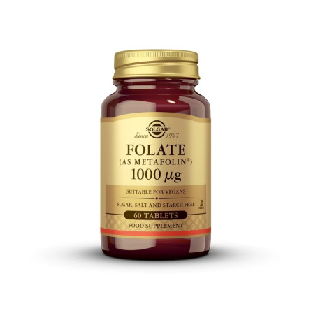 Folato (Metafolin) 1000mcg 60 comprimidos Solgar