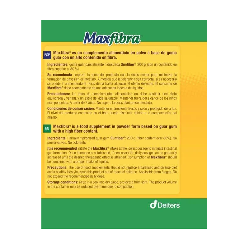 Maxfibra en polvo 200g Deiters