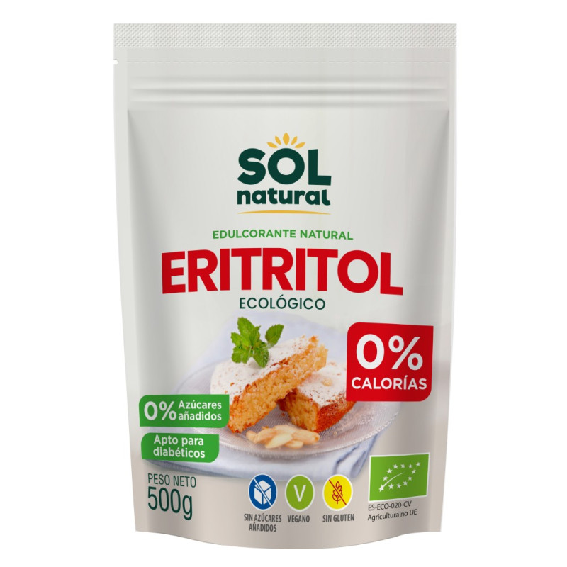 Eritritol en bote bio 500g Sol Natural
