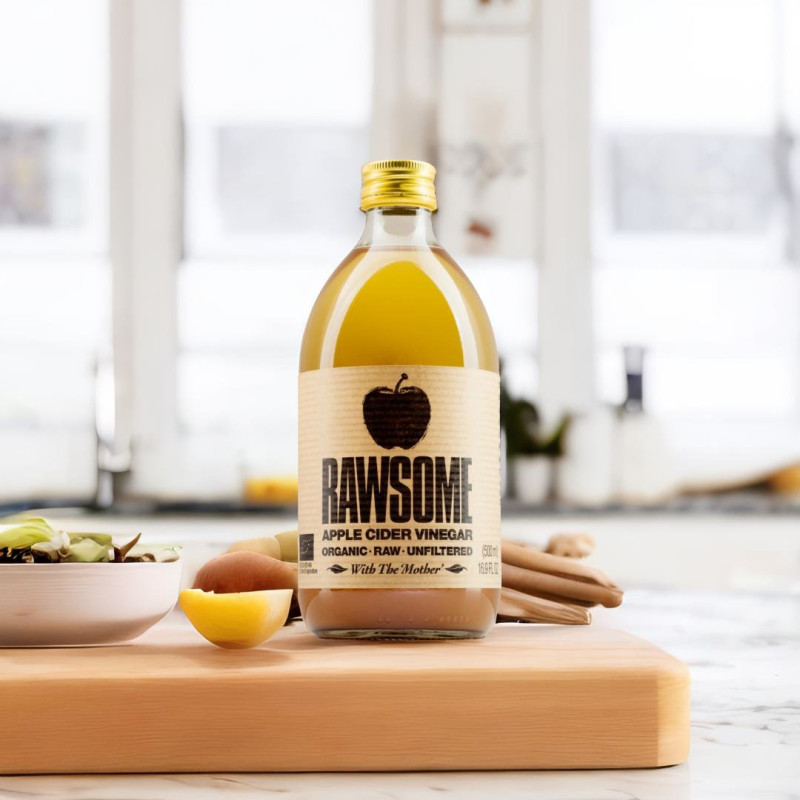 Vinagre de sidra de manzana sin filtrar Bio 500ml RAWSOME