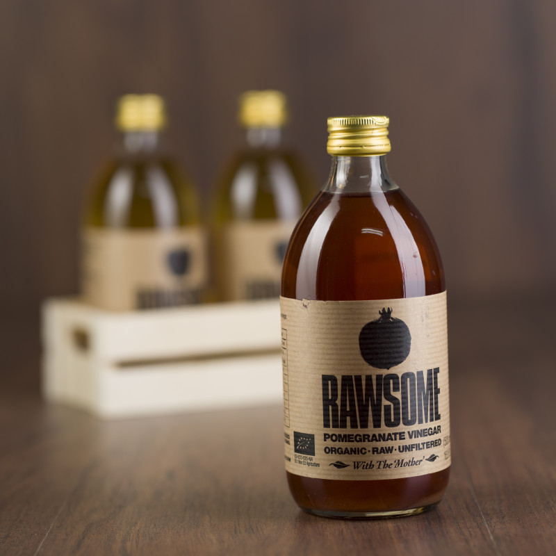 Vinagre de granada sin filtrar Bio 500ml RAWSOME