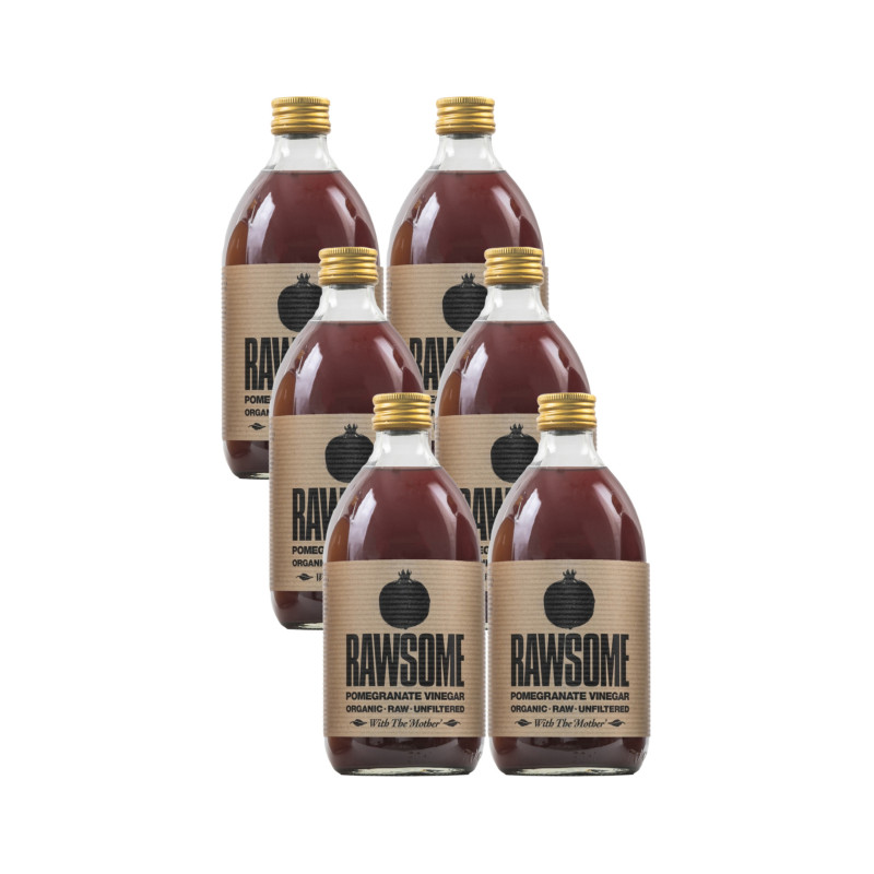 Vinagre de granada sin filtrar Bio 500ml RAWSOME