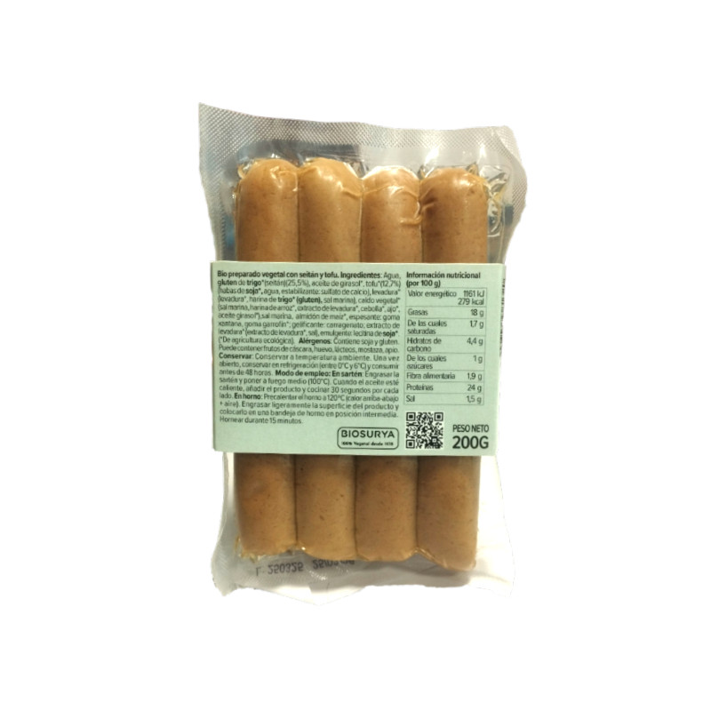 Salchicha Seitan Tofu Bio 200g AHIMSA
