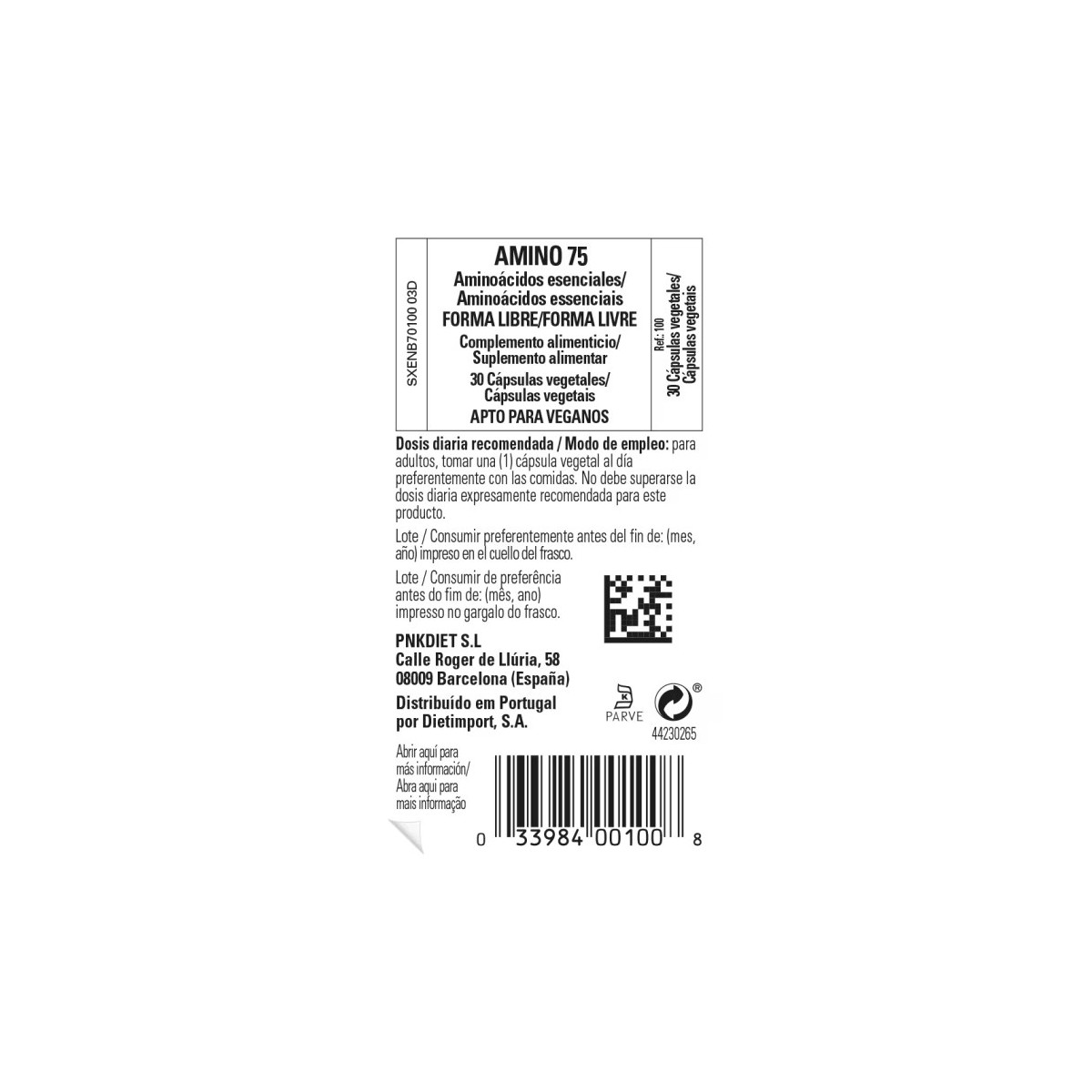 Amino 75™ 90 vcaps Solgar