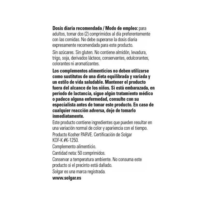 Calcio y Magnesio Citrato 50 comprimidos Solgar