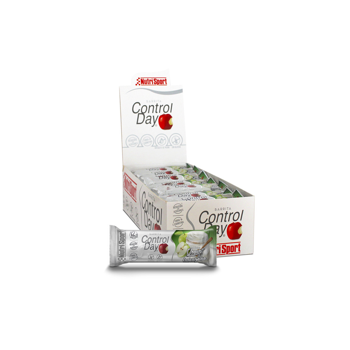 Barritas Control Day YOGUR-MANZANA 28x44g NutriSport