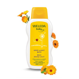 Baño de crema NOCHE (calendula & lavanda) bebe y niño 200ml Weleda