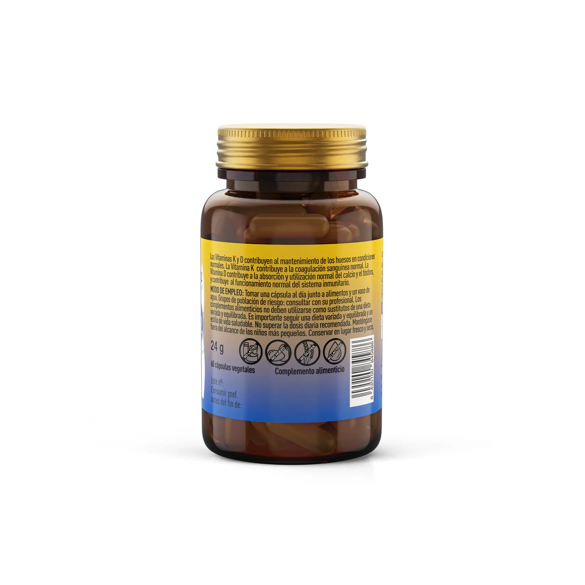 Vitamina D3 + K2 60 capsulas Plameca