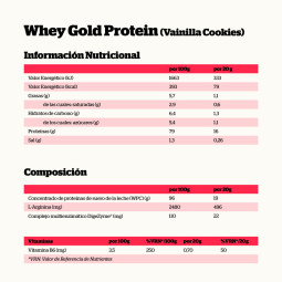 Whey Gold Protein Vainilla Cookies 500g NutriSport