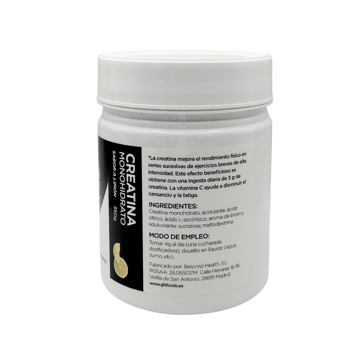Creatina Monohidrato sabor limon 350g GHF